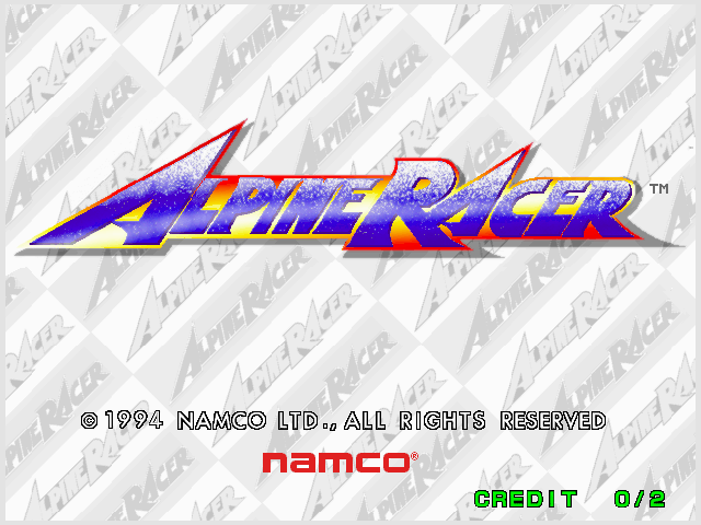 Alpine Racer (Rev. AR2 Ver.D) Title Screen